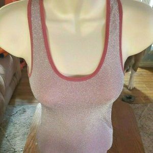 Junior's Unbranded Stretch Glitter Activewear Tank